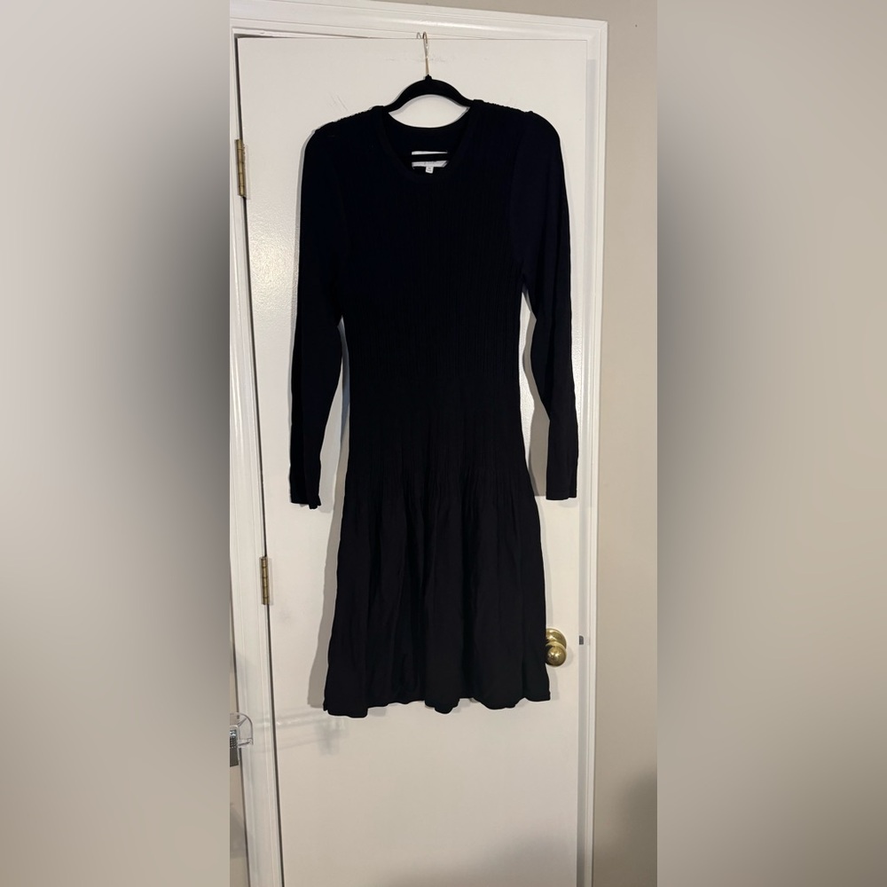 Elizabeth and James Black Long Sleeve Dress Y2K ribbed dress sweater dress